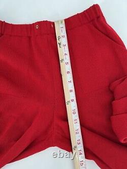 St. John Sport Womens Vintage 3 Piece Set Small Red Knit Jacket Pants Wool Blend