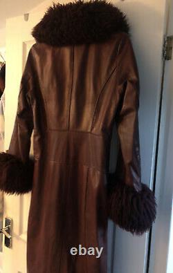 Stunning Vintage Afghan Coat Real Leather Sheepskin Fur Jacket Y2K