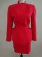 Thierry Mugler Paris Vintage Red Suit Blazer Jacket Skirt One Of A Kind