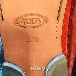 TODS Vintage Red Fabric Nylon Driving Loafer Slip On Shoes Women's EU 37.5/6.5