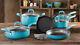 The Pioneer Woman Vintage Speckle 10 Piece Non-stick Cookware Set Turquoise