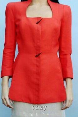 Thierry Mugler vintage red Linen jacket