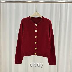 Thom Browne Women's Vintage Red Knitted Coat