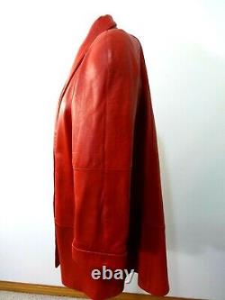 Tibor Womens Vintage 1974 Red Leather Coat Size M