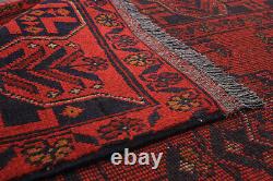 Traditional Hand-knotted Vintage Tribal Carpet 3'2 x 4'10 Bordered Wool Rug