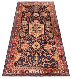 Traditional Vintage Hand-Knotted Carpet 3'7 x 9'10 Wool Area Rug