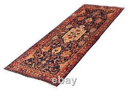 Traditional Vintage Hand-Knotted Carpet 3'7 x 9'10 Wool Area Rug