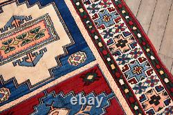 Turkish Rug 4x6 Rug Handwoven Kars Carpet 127x192cm Natural Wool Vintage Red Rug