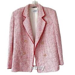 VALENTINO tweed vintage red blazer jacket