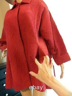 VINTAGE $1300 KISS OF THE WOLF Silk Jacket Coat MEDIUM Hand Painted Art to Wear
