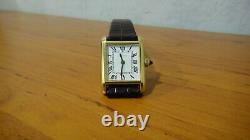 VINTAGE 1970 s CARTIER TANK MANUAL WINDING LADIES WATCH 18k GOLD ELECTROPLATED