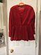 Vintage 1990 Sisley Made In Italy/ All-time Classic/ Deep Red Velvet Suit/medium