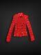 Vintage 2007 Prada Women Red Jacket, Size 42 / S