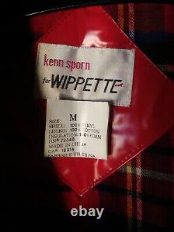 VINTAGE 80'S KENN SPORN FOR WIPPETTE RED RAIN JACKET SZ Medium LINED LONG LENGTH
