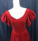 Vintage Laura Ashley Womens Red Velevt Puff Sleeve Dress Size 8