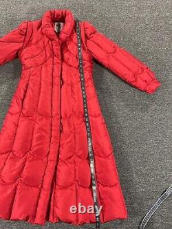 VINTAGE Waters Edge Jacket Womens Extra Small Red Down Duck Filled Parka Puffer