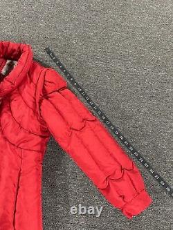 VINTAGE Waters Edge Jacket Womens Extra Small Red Down Duck Filled Parka Puffer
