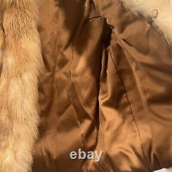 VTG 70s Genuine Red Fox Fur Coat Cropped Jacket S/M Catherine J. Guilbert Mob