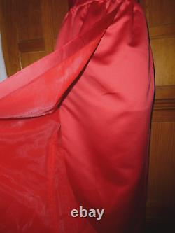VTG 80s LILLIE RUBIN Red Satin Bow corset Formal Evening Strapless Corset DRESS