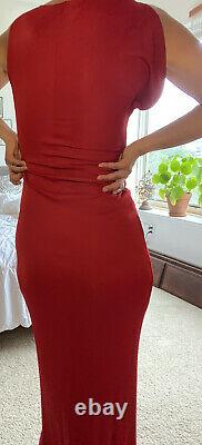 VTG 90s with tags FUZZI RED COLUMN DRESS size S JEAN PAUL GAULTIER