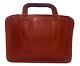 Vtg Coach Red Leather Handle Portfolio Bag Satchel