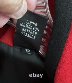 VTG Linda Allard Ellen Tracy Red Wool Jacket withBlack Trim Size 16 ($435 MSRP)