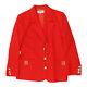 Valentino Carisma Womens Red Blazer Jacket Vintage Designer Formal Suit Vtg