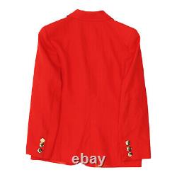 Valentino Carisma Womens Red Blazer Jacket Vintage Designer Formal Suit VTG