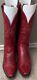 Vintage 1883 Lucchese Red Cowgirl Western Boot (n4535) Woman's Size 6.5 B