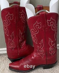 Vintage 1883 Lucchese Red Cowgirl Western Boot (N4535) Woman's Size 6.5 B