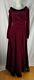 Vintage 1940s Unbranded Ball Gown Dress Women's Size Small Maroon Red Velour