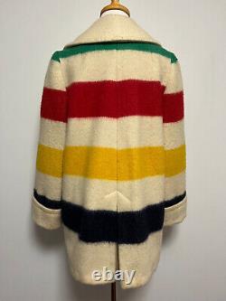 Vintage 1960's Hudson's Bay Blanket Jacket Pea-Coat 4 Point Fits Women's Size M