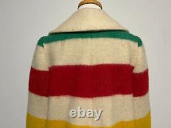 Vintage 1960's Hudson's Bay Blanket Jacket Pea-Coat 4 Point Fits Women's Size M