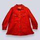 Vintage 1960s Suede Leather Jacket Womens Orange Red