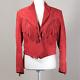 Vintage 1970s/1980s Pioneer Wear Red Suede Cropped Leather Fringe Jacket
