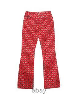 Vintage 2yk Dolce & Gabbana Velvet Buckle Print Pants 28/us 6-8