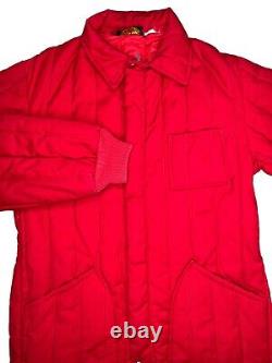 Vintage 50s 60s LL Bean Womens Small Red Fall Winter Puffer Coat Jacket