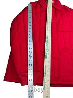 Vintage 50s 60s LL Bean Womens Small Red Fall Winter Puffer Coat Jacket