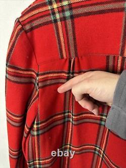 Vintage 50s 60s Pendleton 49er Shirt Jacket Red Plaid Woman M