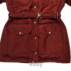 Vintage 70s Eddie Bauer Goose Down Brick Red Full Zip Puffer Jacket Wmn Size S