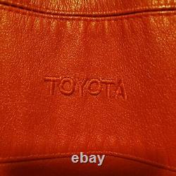 Vintage 80s Toyota leather Red Jacket vtg with liner. Toyota racing Mens Womens