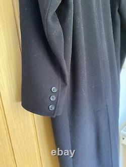 Vintage Admyra London Red Label Womens Lined Coat Cashmere and Wool UK 10 Black