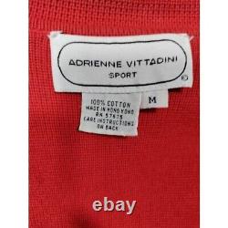 Vintage Adrienne Vittadini Womens Red Blazer Jacket Vintage Crest Embroidered M