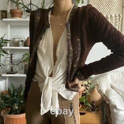 Vintage Anna Sui Tailcoat Wool Cardigan XS
