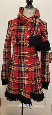 Vintage Betsey Johnson Tartan Plaid Jacket Size Large
