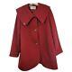 Vintage Bill Blass Signature Retro Button Up Size 6 Red Wool Coat