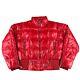 Vintage Bogner Nylon Goose Down Ski Jacket Puffer Coat Red Hi-vis Womens Size 12