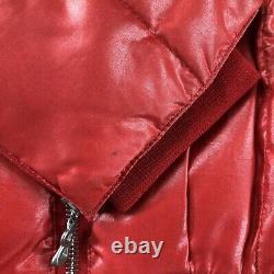 Vintage Bogner Nylon Goose Down Ski Jacket Puffer Coat Red Hi-Vis Womens Size 12