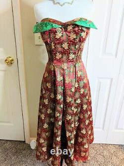 Vintage Bombshell Custom Couture Holiday Party Dress by Whirling Turban