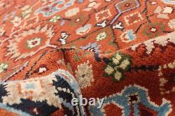 Vintage Bordered Hand-Knotted Carpet 2'7 x 9'11 Traditional Wool Rug
